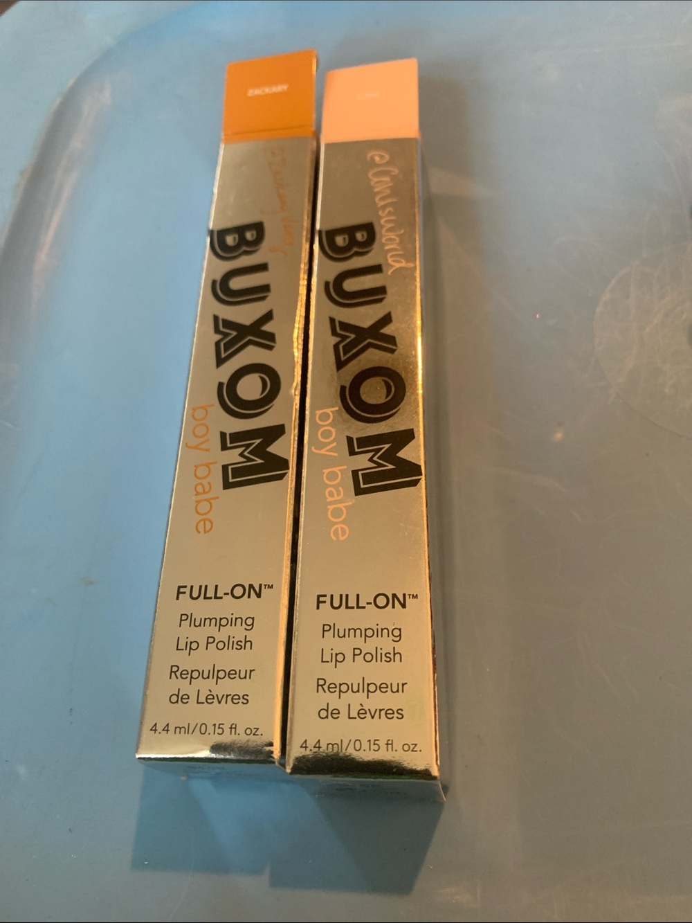Buxom Full-On Plumping Lip Polish Duo — Peach & Coral Caps